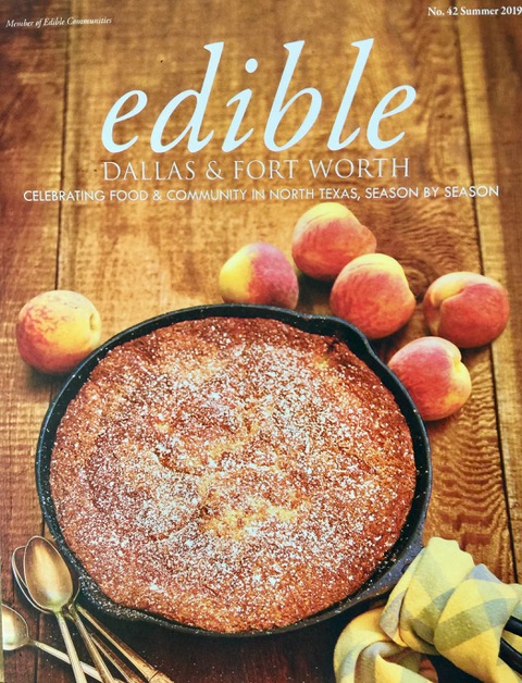 Cover of Edible magazine featuring a baked dish.